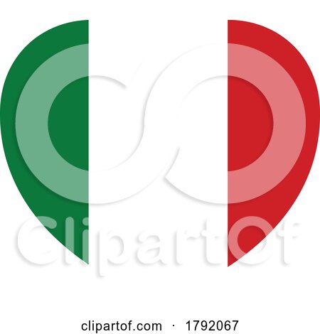 Italy Italian Flag Heart Concept by AtStockIllustration