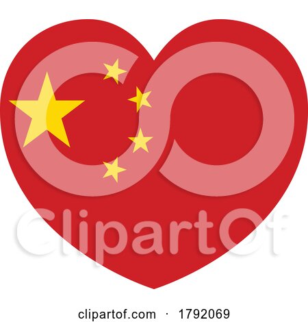 China Chinese Flag Heart Concept by AtStockIllustration