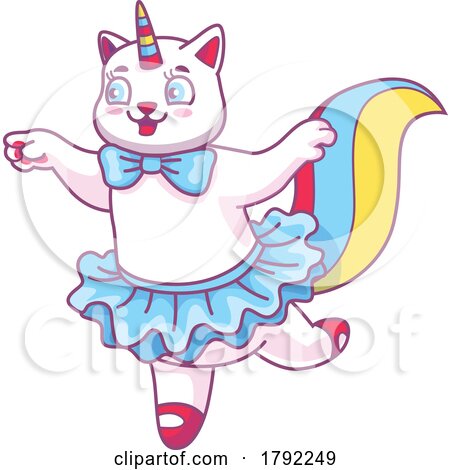 Unicorn Cat Ballerina by Vector Tradition SM