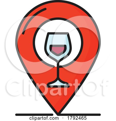 Wine GPS Icon by Vector Tradition SM