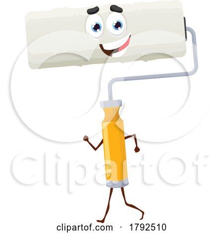 Paint Roller Mascot by Vector Tradition SM