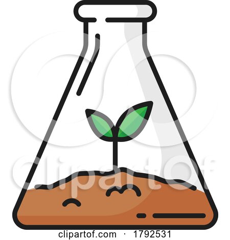 Plant Growing in a Bottle by Vector Tradition SM