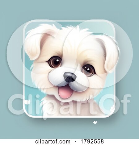 Cute Little Dog - Ios Style Icon by chrisroll