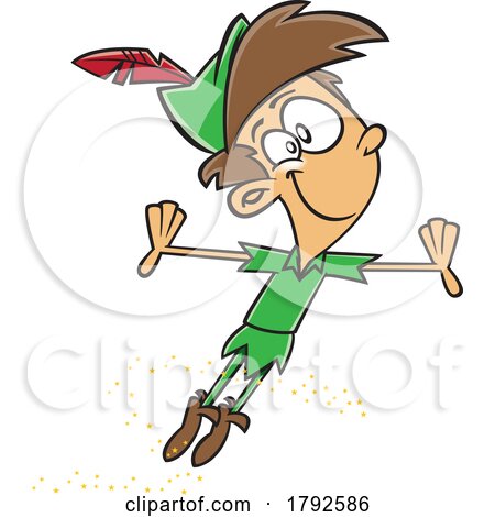 Cartoon Flying Peter Pan by toonaday