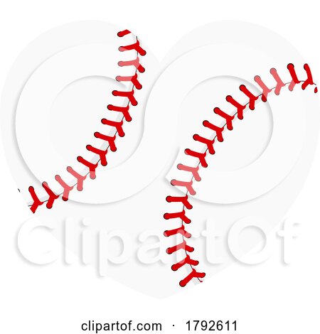 Baseball Ball Heart Shape Concept by AtStockIllustration