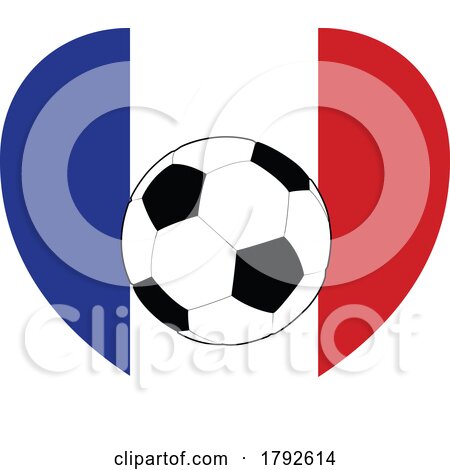 France French Flag Soccer Football Heart by AtStockIllustration
