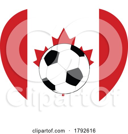 Canada Canadian Flag Soccer Football Heart by AtStockIllustration