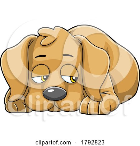 Cartoon Depressed Dog by Hit Toon