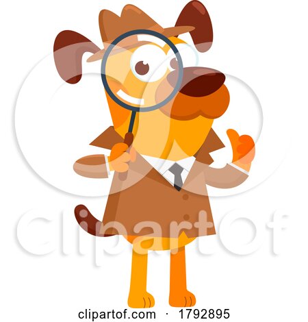 Cartoon Clipart Dog Detective by Hit Toon