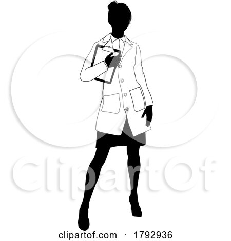 Scientist Female Engineer Woman Silhouette Person by AtStockIllustration