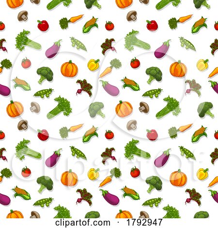 Vegetable Background Seamless Pattern Print Design by AtStockIllustration