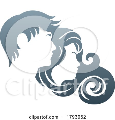 Hairdresser Silhouette Hair Salon Man and Woman by AtStockIllustration