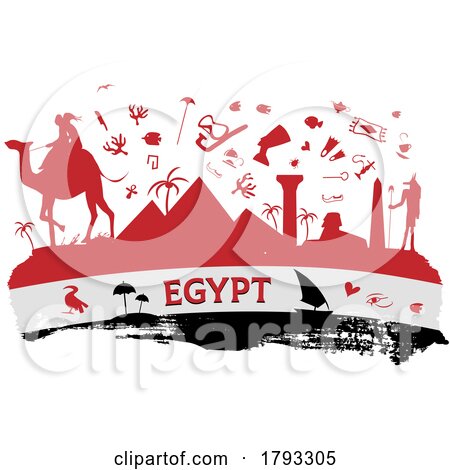 Egypt Travel Banner Horizontal by Domenico Condello