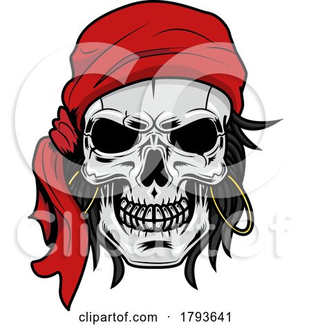 Pirate Skull with a Bandana by Hit Toon
