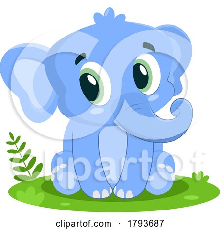 Cartoon Cute Baby Elephant by Hit Toon