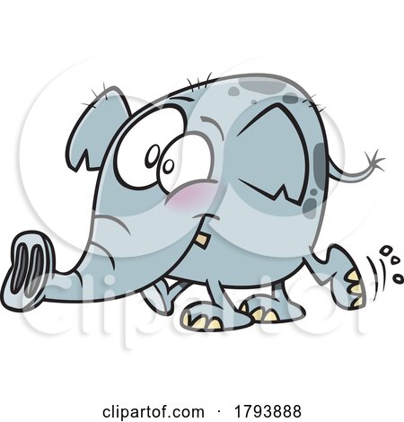 Clipart Cartoon Elephant Calf by toonaday