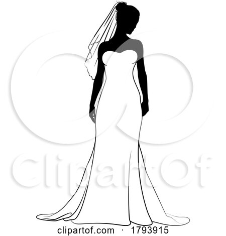 women in dress silhouette clip art