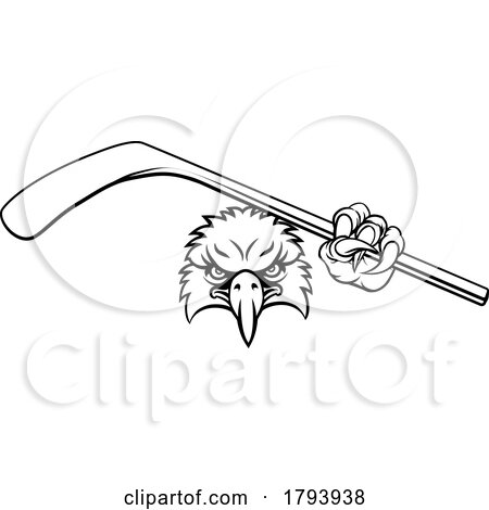 Eagle Ice Hockey Player Animal Sports Mascot by AtStockIllustration