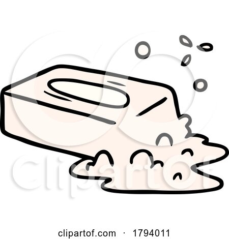 Cartoon Bar of Soap by lineartestpilot