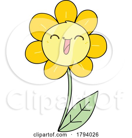 Cartoon Singing Flower by lineartestpilot