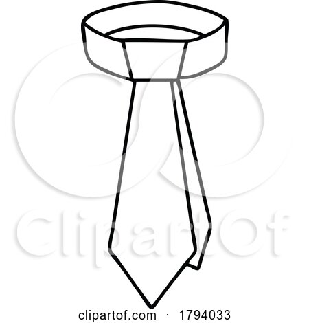 Cartoon Black and White Business Tie by lineartestpilot