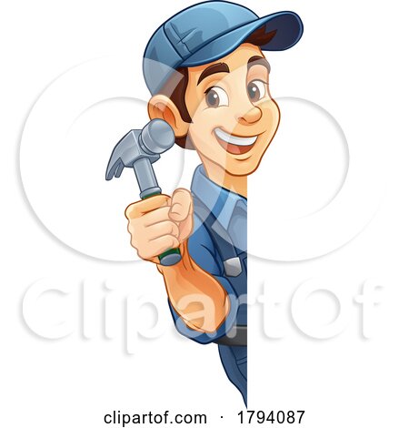 Hammer Carpenter Construction Builder Handyman by AtStockIllustration