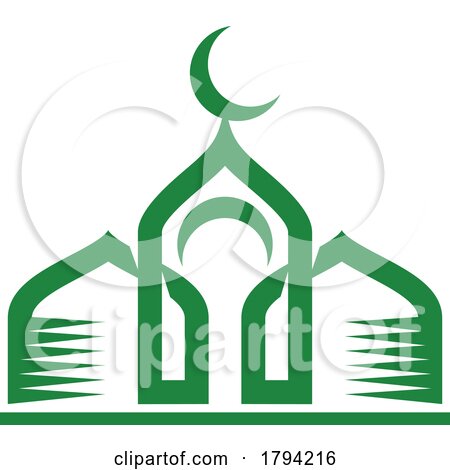 Mosque and Moon Muslim Islam Design by Vector Tradition SM