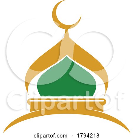 Mosque and Moon Muslim Islam Design by Vector Tradition SM