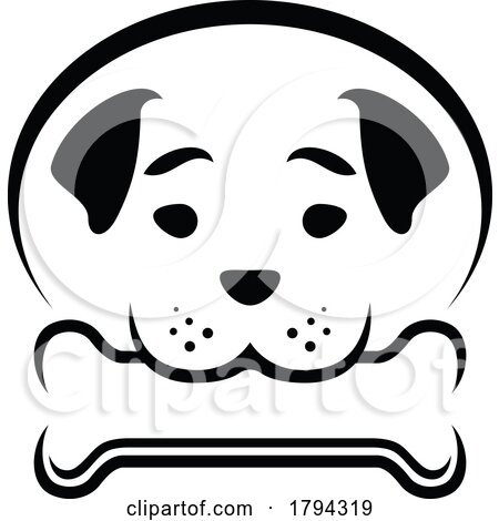 Silhouetted Dog and Treat Logo by Vector Tradition SM