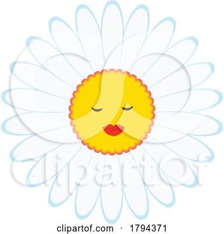 Daisy Flower Face by Vector Tradition SM