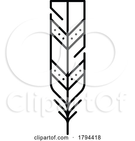Black and White Feather Design by Vector Tradition SM