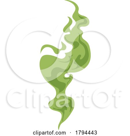Green Smell Fart or Gas Cloud by Vector Tradition SM