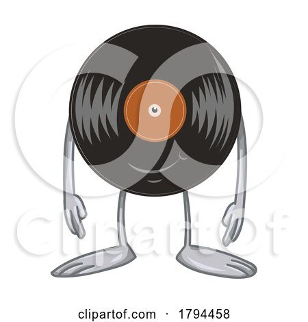 Cartoon Vinyl Record LP Character Mascot by Domenico Condello