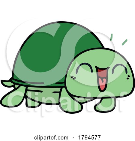 Cartoon Laughing Tortoise by lineartestpilot