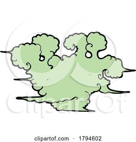 Cartoon Stinky Cloud by lineartestpilot