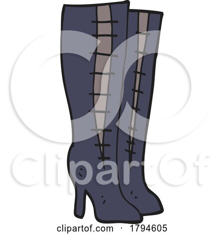 Cartoon Heeled Boots by lineartestpilot