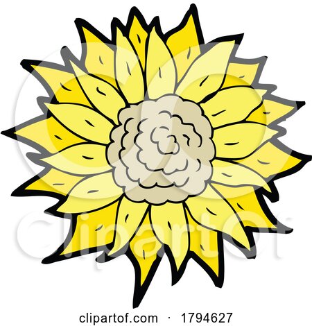 Cartoon Sunflower by lineartestpilot