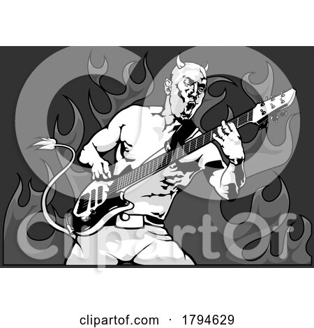 Satanic Guitarist by dero