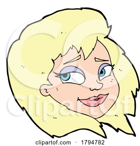 Clipart Cartoon Blond Woman by lineartestpilot