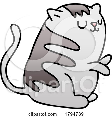 Clipart Cartoon Tabby Cat by lineartestpilot