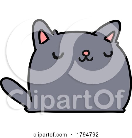 Clipart Cartoon Black Cat by lineartestpilot