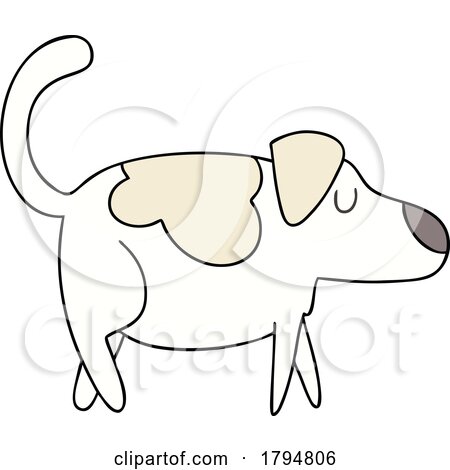 Clipart Cartoon Dog by lineartestpilot