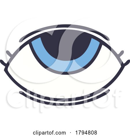 Clipart Cartoon Eye Looking up by lineartestpilot