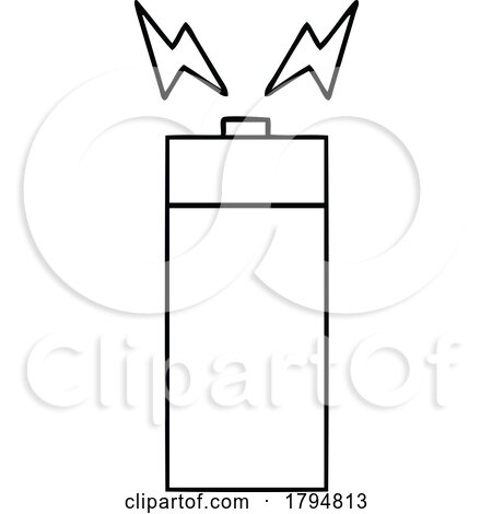 Clipart Cartoon Battery by lineartestpilot