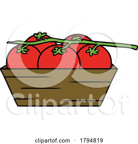 Clipart Cartoon Tomatoes by lineartestpilot