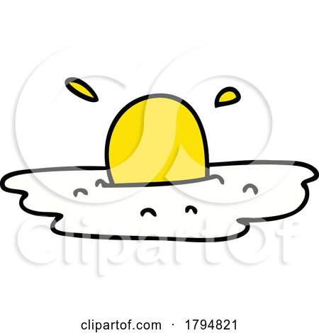 Clipart Cartoon Sunny Side up Egg by lineartestpilot