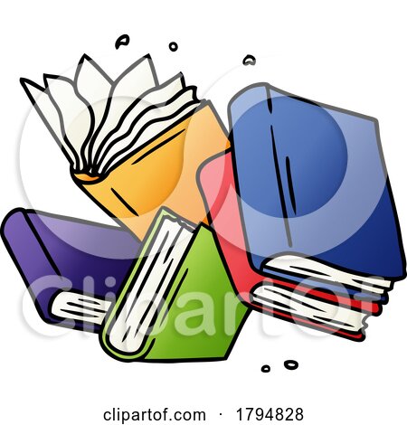 Clipart Cartoon Books by lineartestpilot