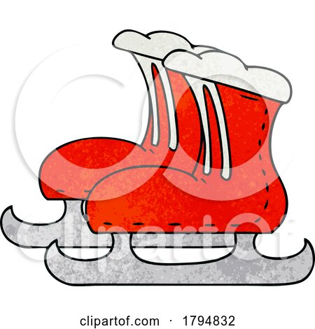 Clipart Cartoon Ice Skates by lineartestpilot