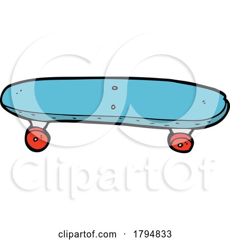 Clipart Cartoon Skateboard by lineartestpilot