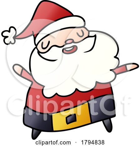 Clipart Cartoon Christmas Santa by lineartestpilot